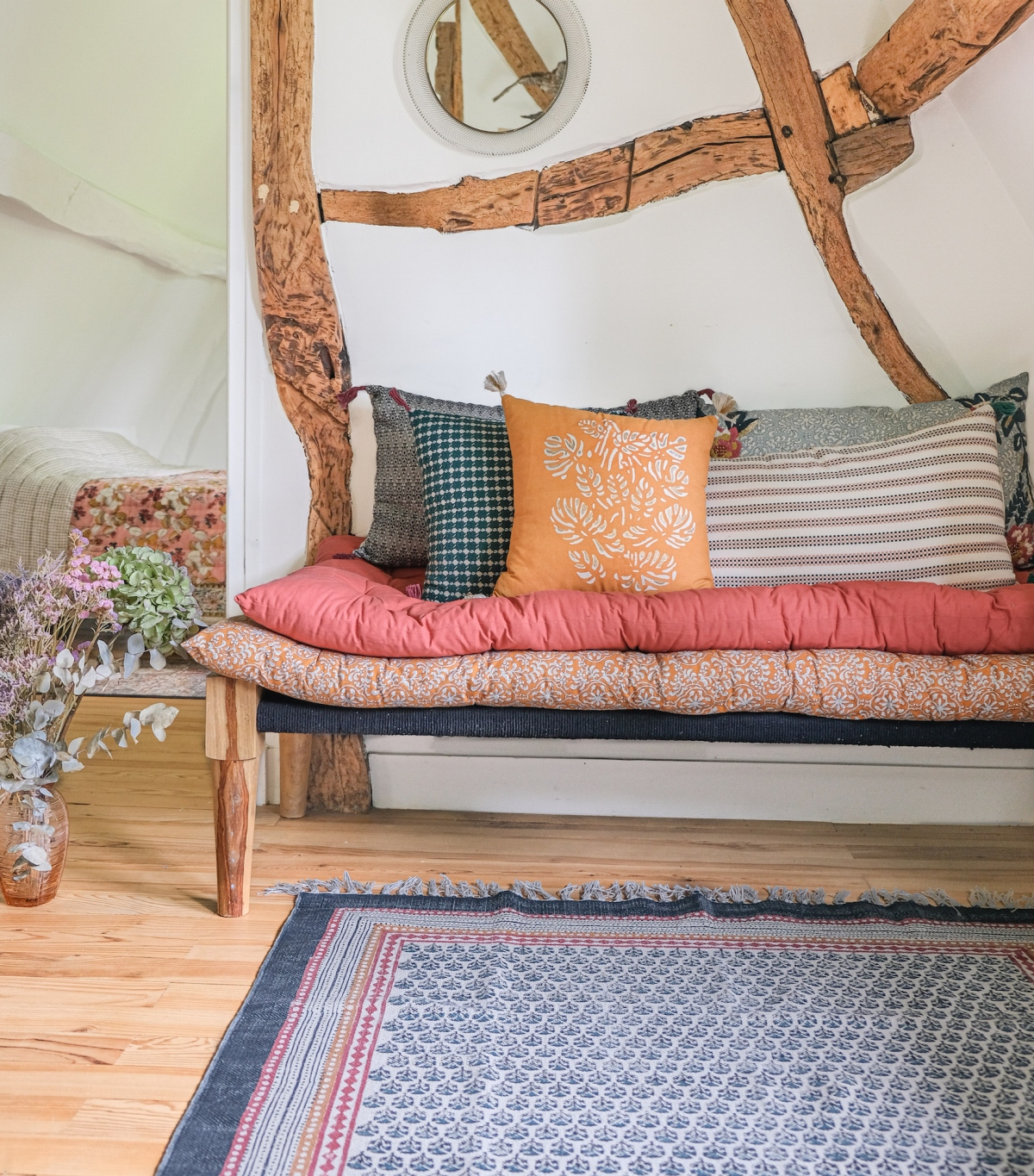 Indian daybed and home decor