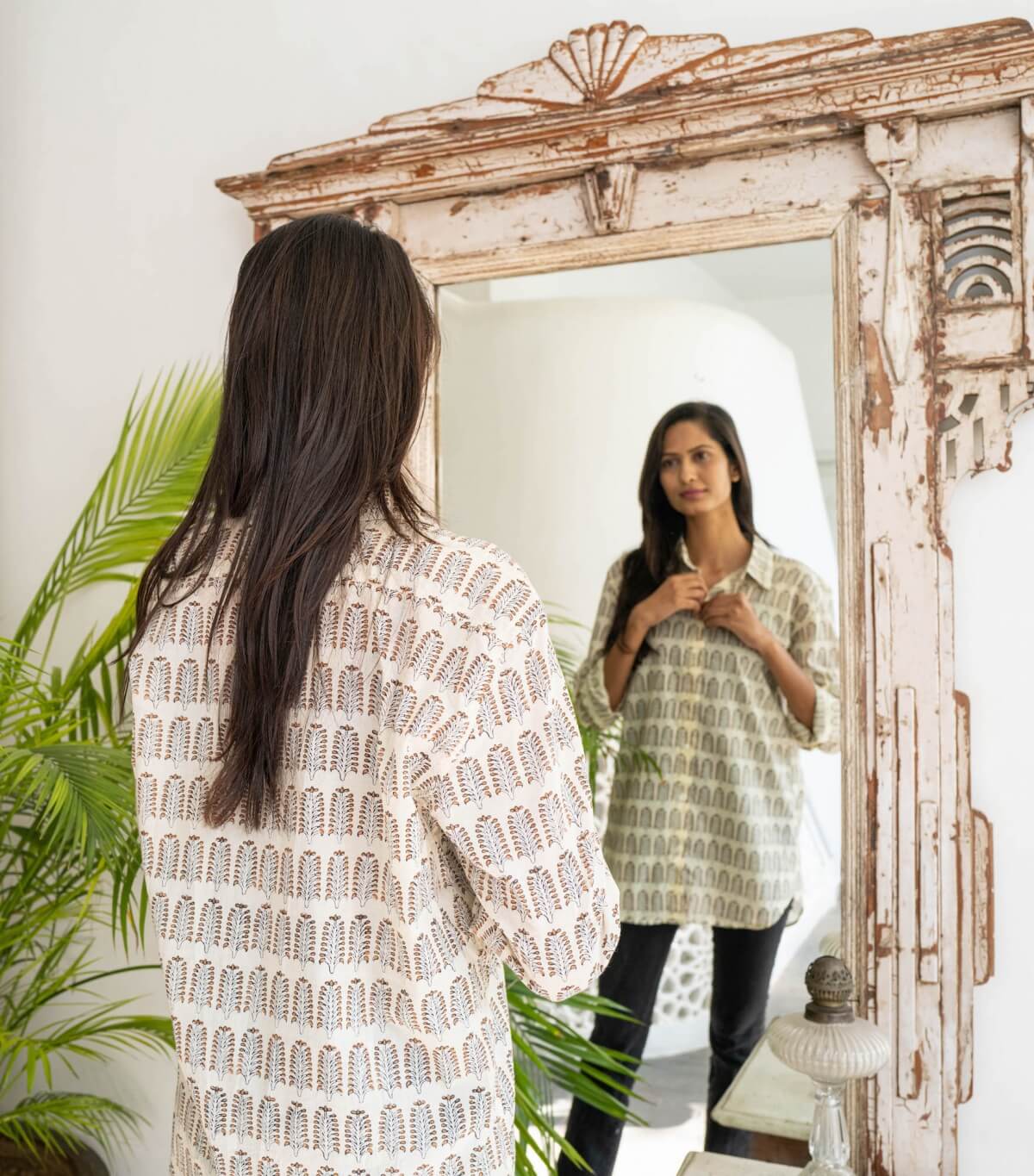 Chemise indienne - écrue