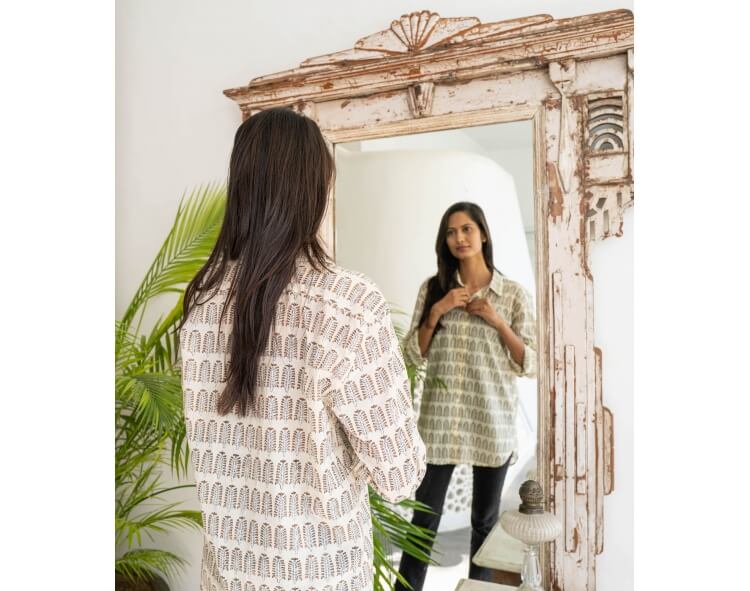 Chemise indienne - écrue