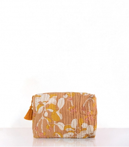 Make-up case 8x6 inches - tan