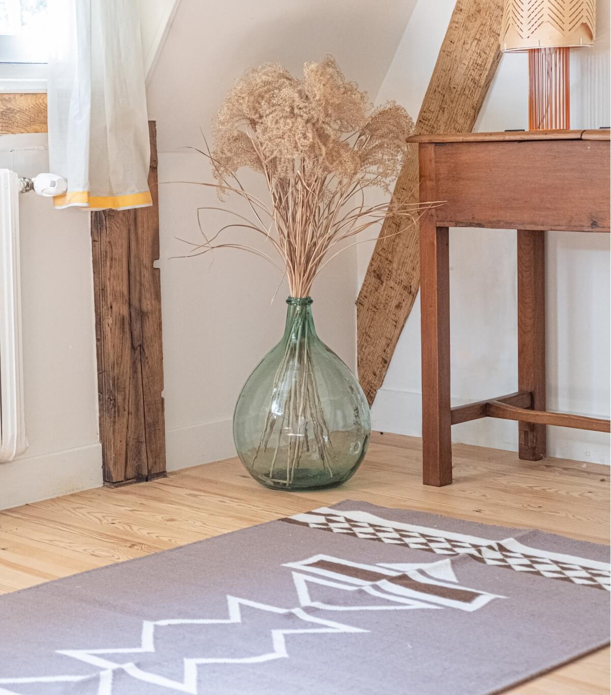 Tapis en laine 90x150 cm - marron