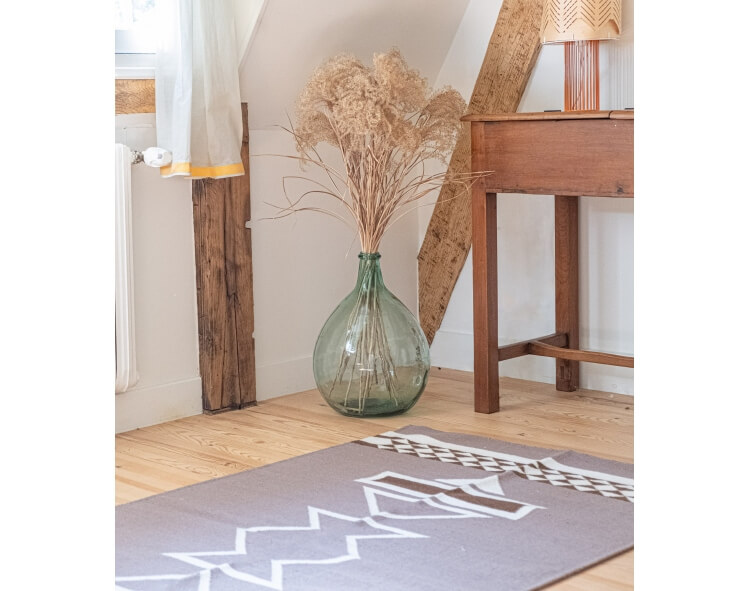 Tapis en laine 90x150 cm - marron