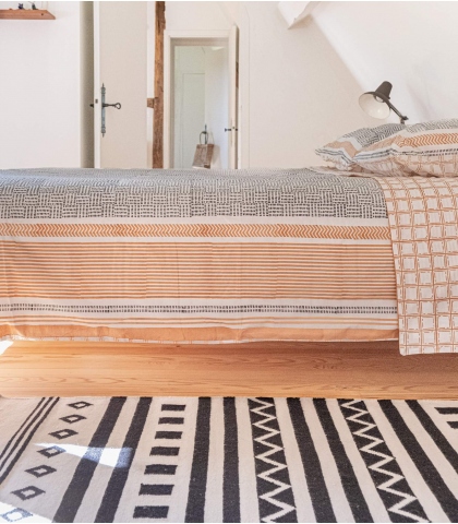 Wool carpet 24x59 inches - offwhite