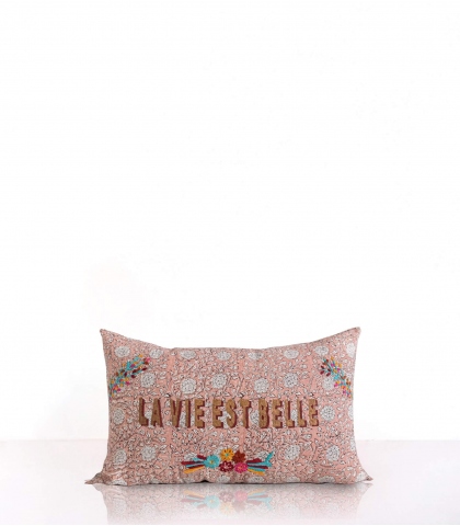 Housse de coussin 30x50 cm - rose