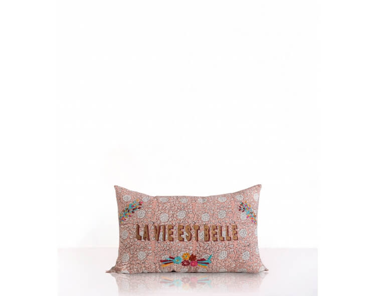 Cushion cover 12x20 inches - nude pink