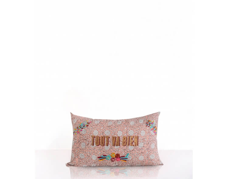 Cushion cover 12x20 inches - nude pink