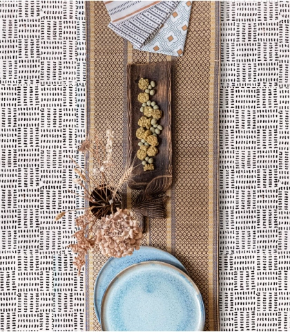 Woven table runner - 14x53 inches