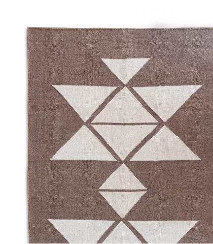Wool carpet 24x59 inches - offwhite