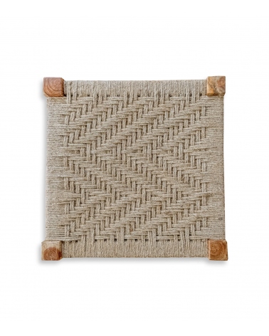 Tabouret indien 40x40x45 cm - beige