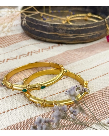 Bracelet indien avec quartz rose