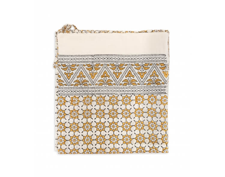 Printed curtain 43x98 inches - yellow