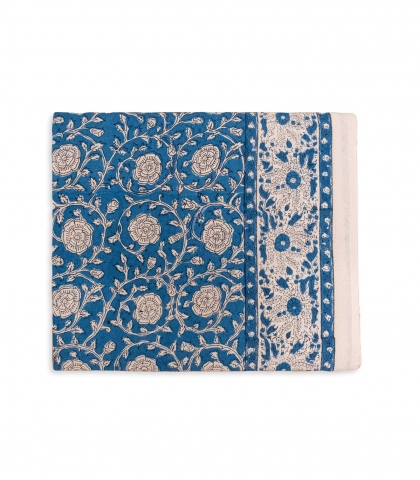 Nappe imprimée 140x235 cm - bleue