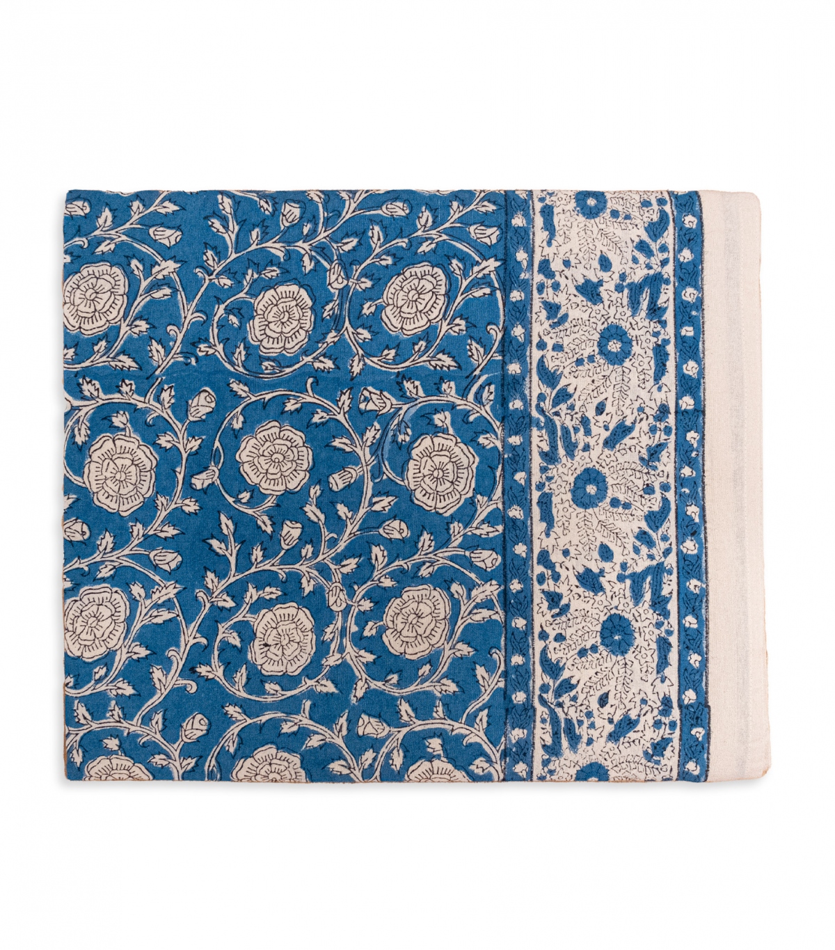 Cotton table cloth 69x138 inches - blue