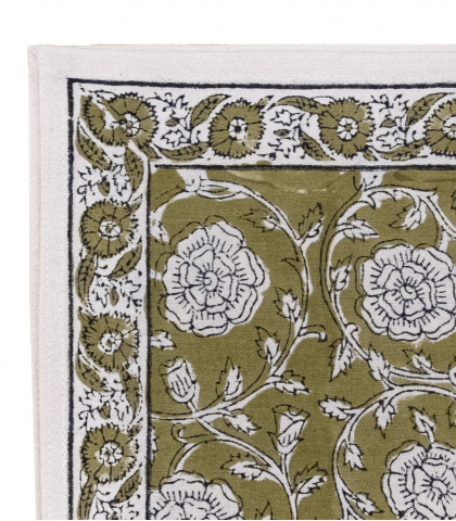Printed napkin 18x18 inches - olive