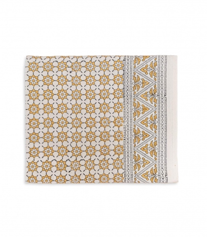 Nappe imprimée 140x235 cm - jaune