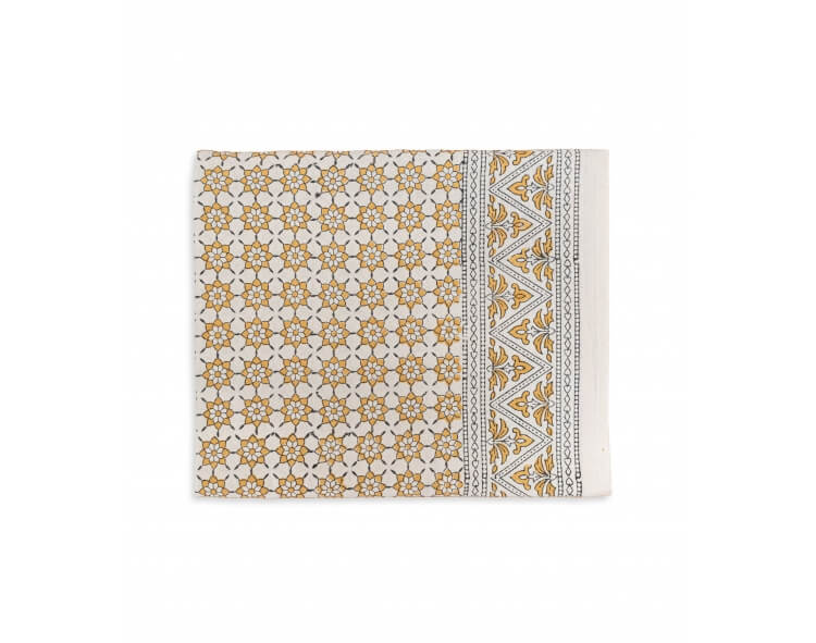 Nappe imprimée 140x235 cm - jaune
