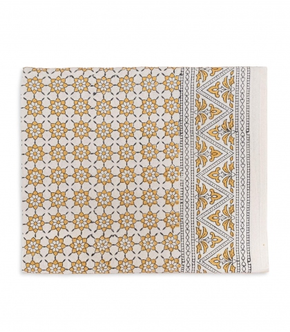 Nappe imprimée 175x350 cm - jaune