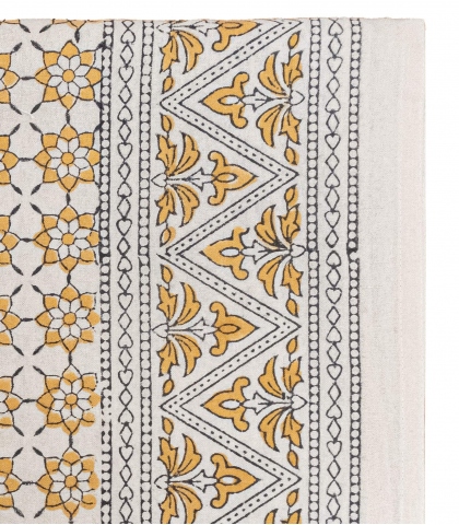Printed table cloth 69x138 inches - yellow