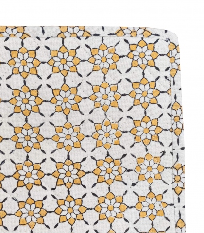 Dessous de plat imprimé 20x20 cm - jaune