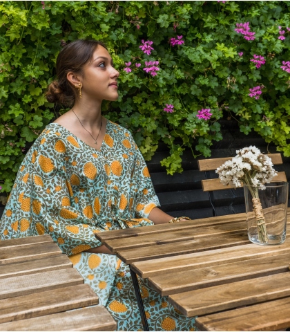 Kaftan coton imprimé Genda