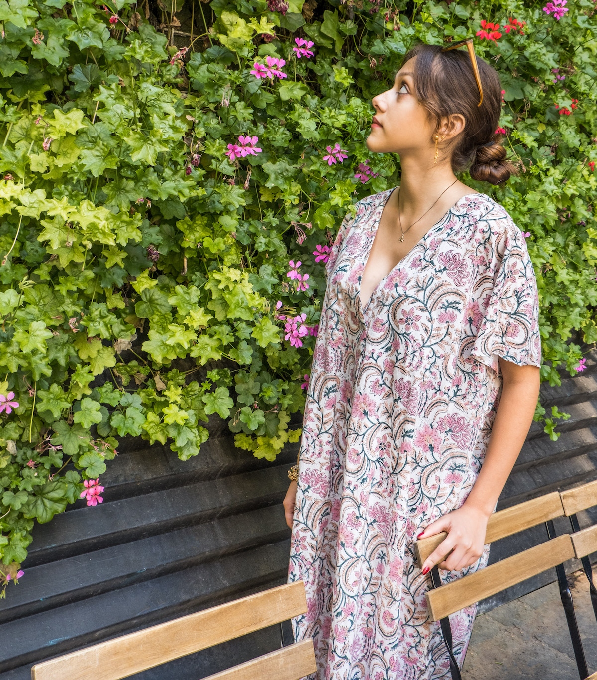 Long cotton kaftan Bahaar | Jamini