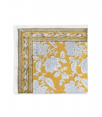 Printed napkin 18x18 inches - yellow