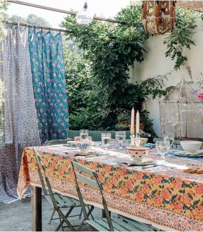 Rideaux et nappe boho chic - Jamini