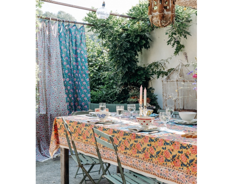 Rideaux et nappe boho chic - Jamini