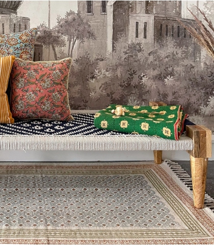 Cotton carpet 59x94 inches - tan