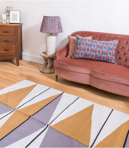 Tapis tissé en laine tarun