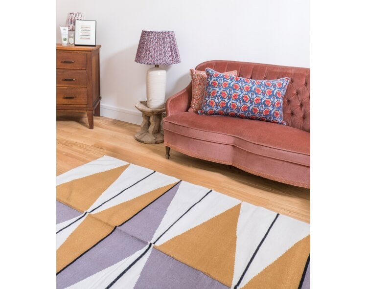 Tapis tissé en laine tarun