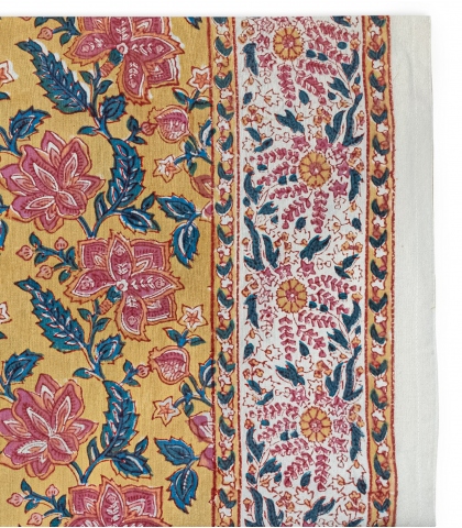 Nappe rectangle 175x350 cm - jaune multi
