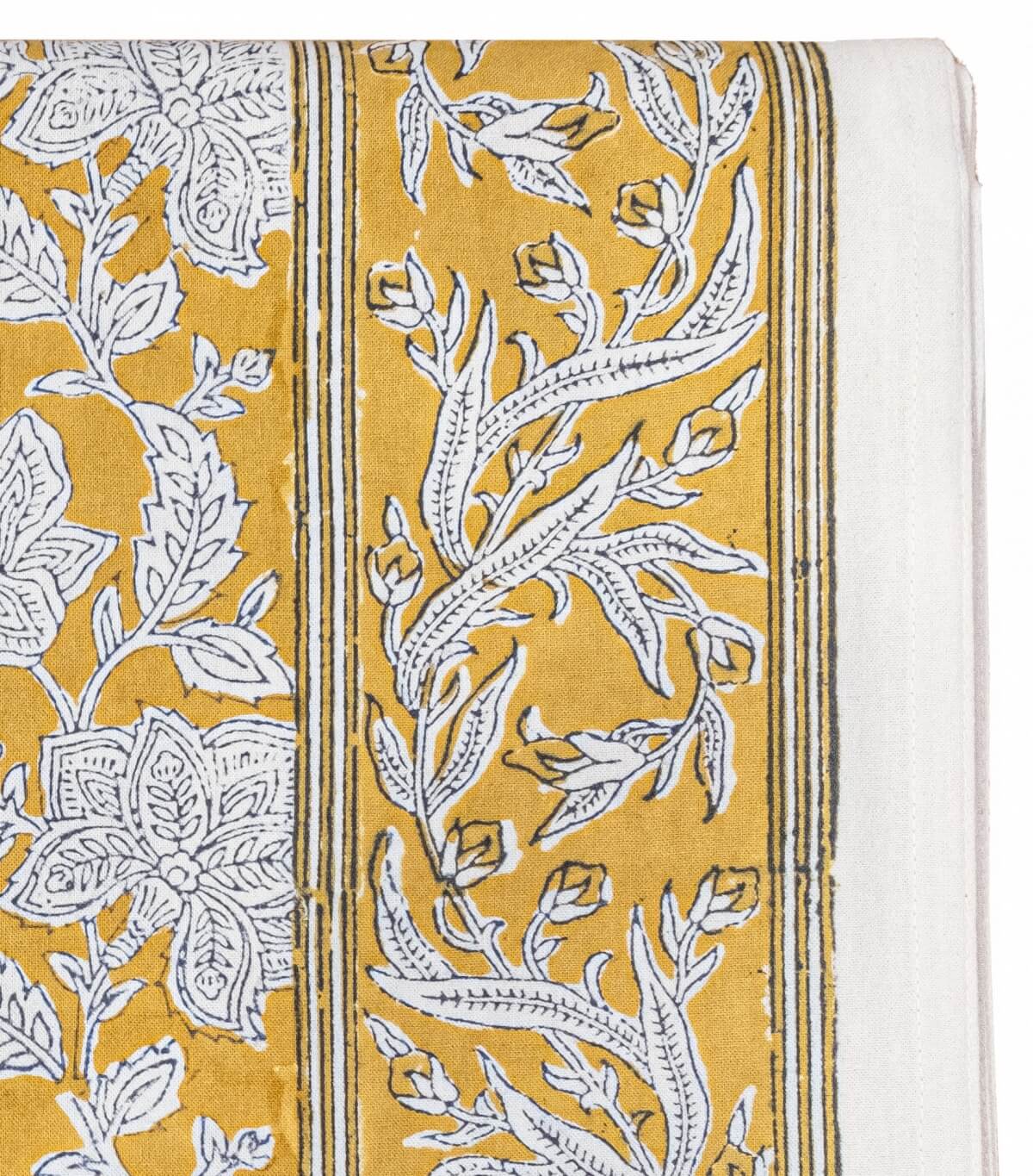 Cotton table cloth 69x138 inches - yellow