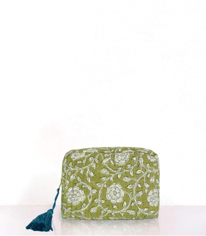 Make-up case 8x6 inches - olive