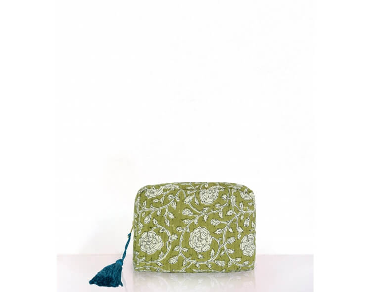 Make-up case 8x6 inches - olive