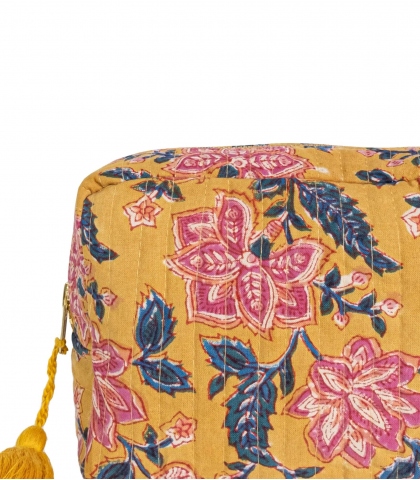 Toilet case 8x6 inches - multi yellow