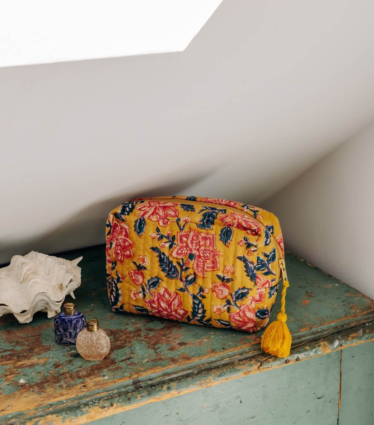 Boho chic hand made toilet pouch