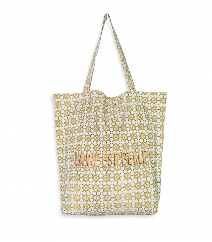 Indian shopping bag 16x18x5 inches - yellow