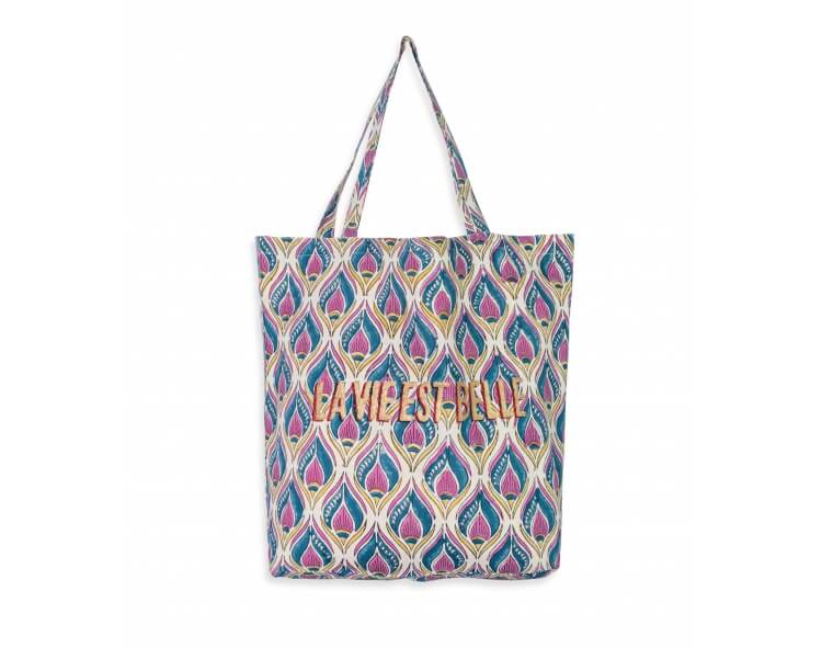 Indian shopping bag 16x18x5 inches - pink