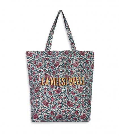 Cotton tote bag 16x18x5 inches - offwhite