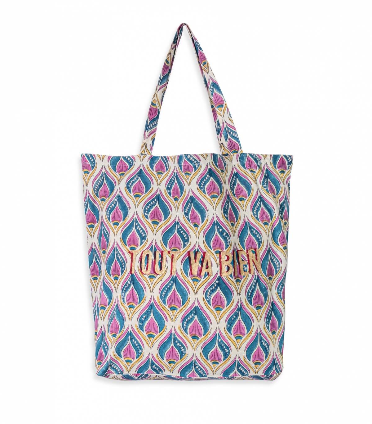 Indian shopping bag 16x18x5 inches - pink