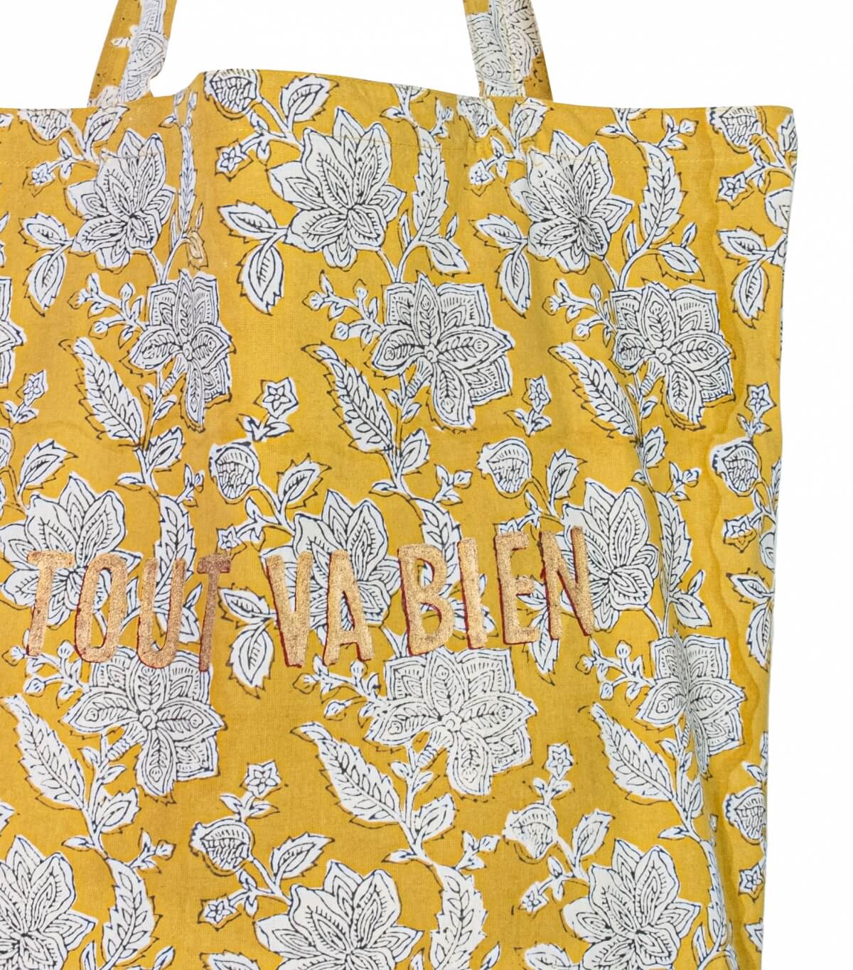 Indian shopping bag 16x18x5 inches - yellow