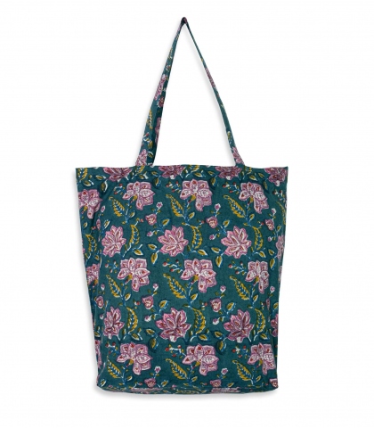 Cotton tote bag hand printed - Jamini