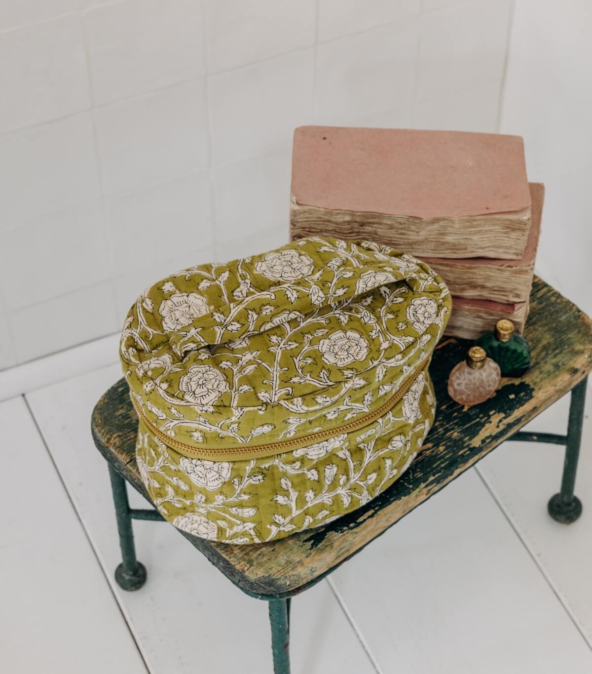 Banna travel pouch, hand printed in India
