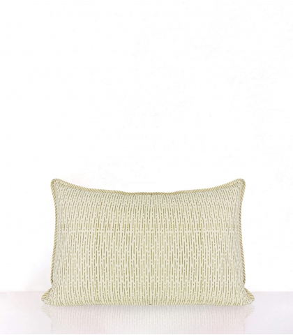 Floral pillow 16x26 inches - olive