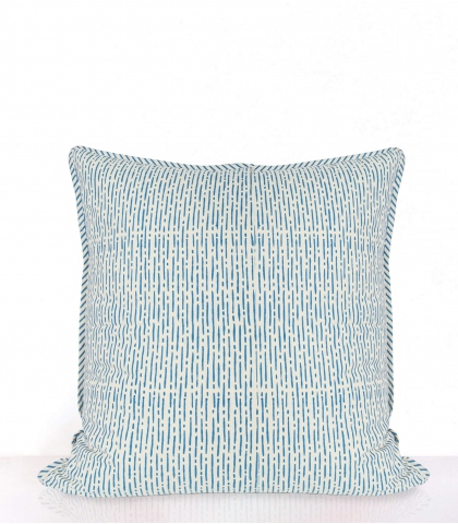 Taie d'oreiller en coton bleu - Banna