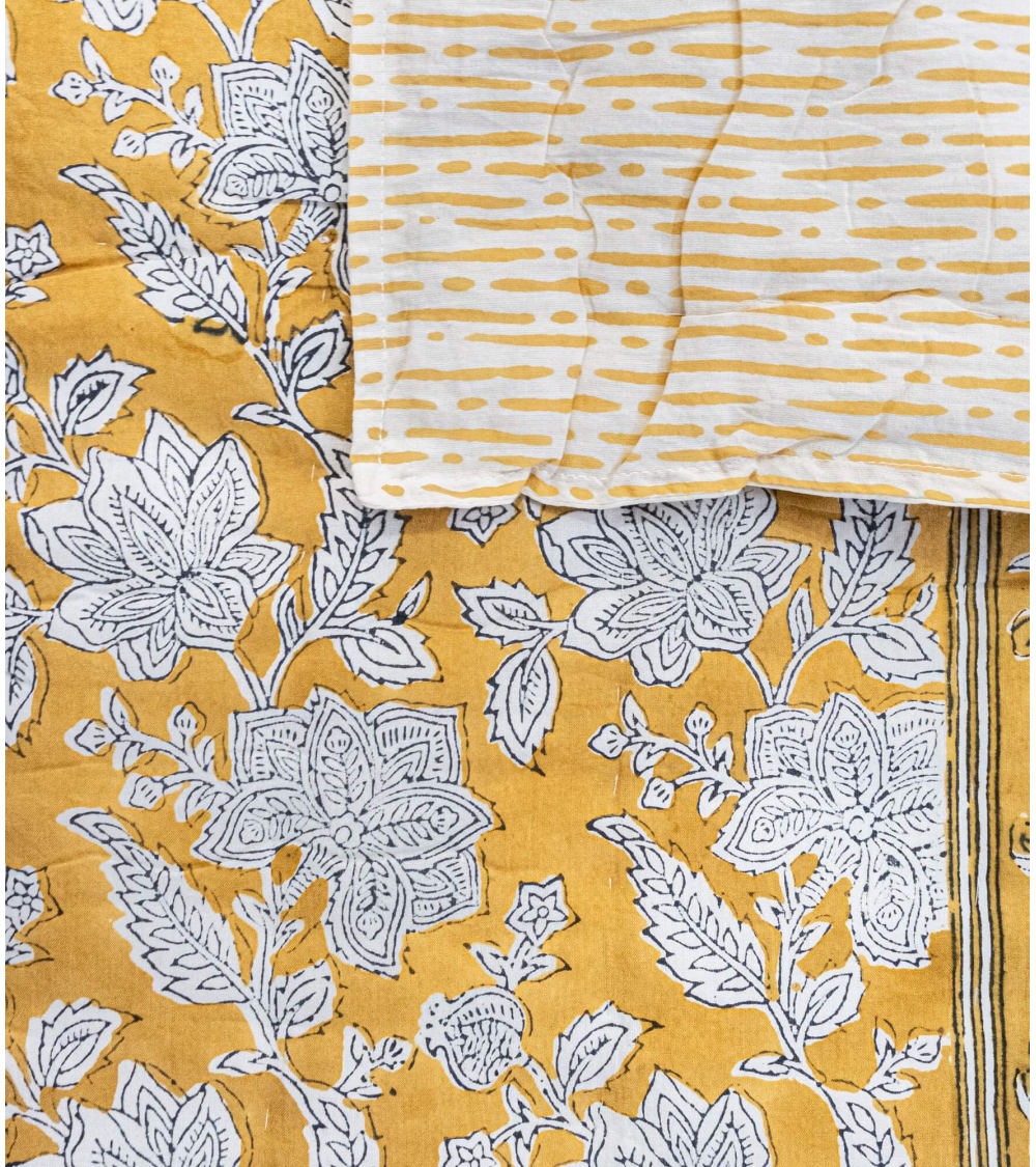 Indian quilt 39x24 inches - yellow