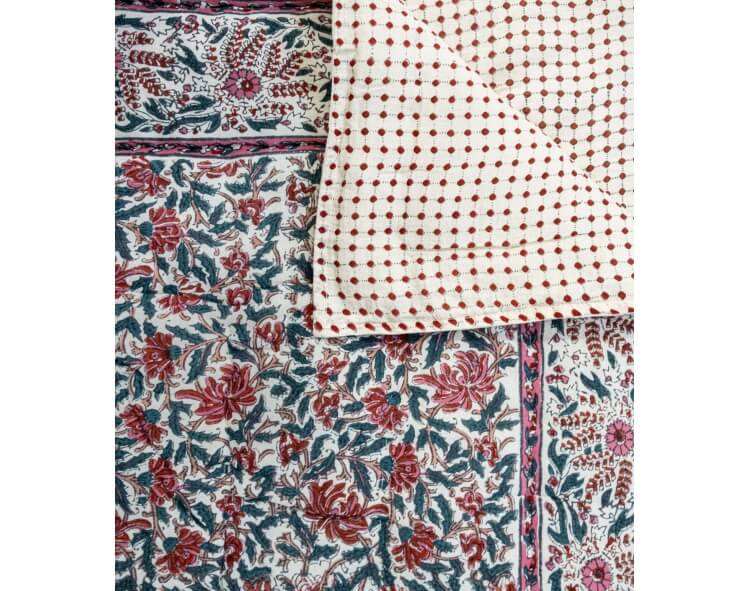Indian quilt 39x24 inches - offwhite
