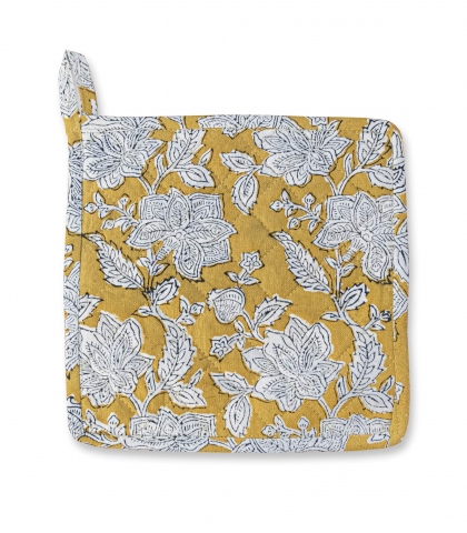 Dessous de plat imprimé 20x20 cm - jaune