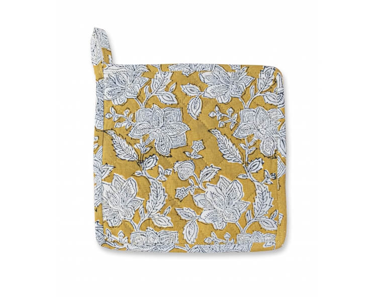Dessous de plat imprimé 20x20 cm - jaune